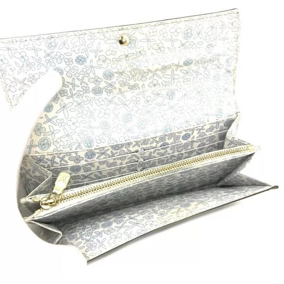 Authentic Louis Vuitton Portefeiulle Sarah Bifold Wallet Blue Floral Interior - Picture 8 of 8